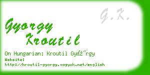 gyorgy kroutil business card